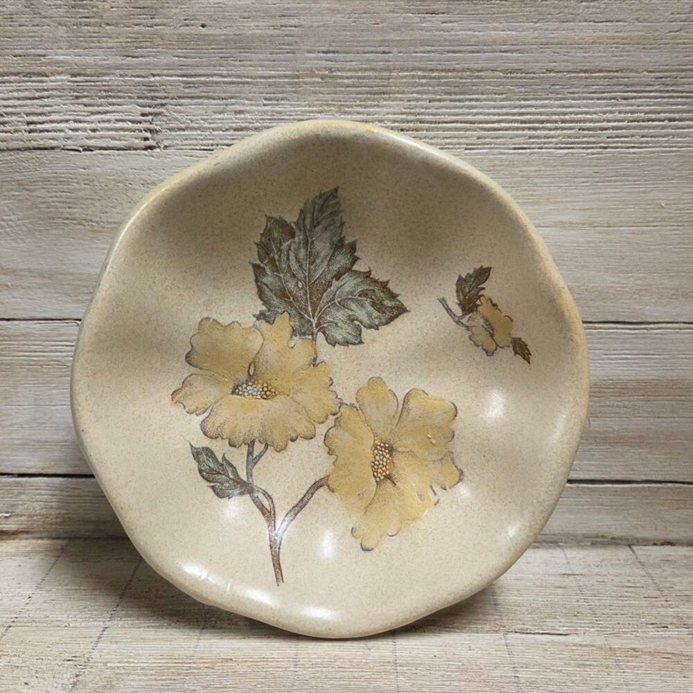 CALM Counterpoint San Francisco Hand Painted Japan Art Pottery 5" Floral Bowl